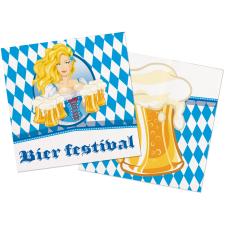 Oktoberfest Servietten: Bayerische Party Deko:20 Stück, 33 x 33 cm, blau/weiss 
