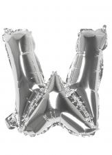 Accessoires:Folienballon Buchstabe 'W' :36cm, silber 