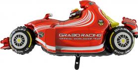 Accessoires:Folienballon Rennauto:120 cm, rot 