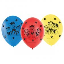 Paw Patrol : Luftballons mit Paw Patrol Sujet:6 Stück, 30 cm, bunt