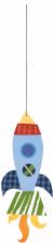 Astronauts / Space hanging decoration:3 tlg., multicolored 
