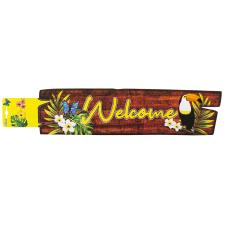 Accessoires:Hawaii Tukan Welcome Schild:13 x 60 cm, mehrfarbig 