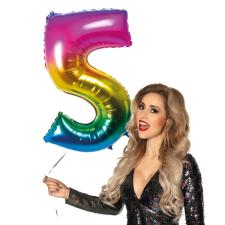 Accessoires:Ballon feuille nombre 5:86cm, coloré 