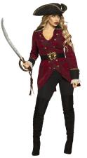Accessoires:Kostüm Piratin Hurricane:rot 40/42