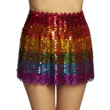 Mini skirt Sequins Rainbow:colorful