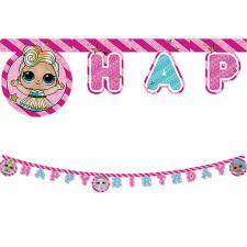 Accessoires:LOL Surprise Happy Birthday Girlande:2m, mehrfarbig 