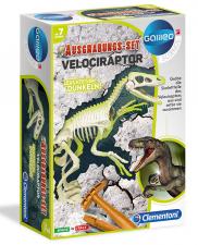CLEMENTONI: kit d'excavation Velociraptor FLUO