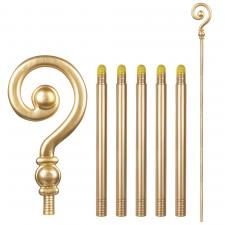 Bischofsstab für den Samichlaus 6-teilig:185 cm, gold