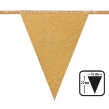 Accessoires:Glitter Bunting Garland, cardboard:6m / Wimpel 20 x 16 cm, or/gold 