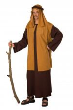 Krippenkostüm Josef: Kleid, Weste, Kopftuch:braun