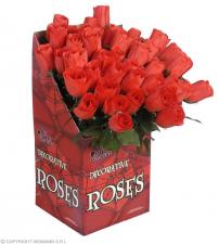 Rose (1 Stück): Kunstblume:44 cm, rot