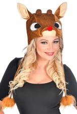 Rentier Plüschmütze:braun 