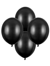 Accessoires:Luftballons:10 Stück, 27.5 cm, schwarz 