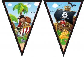 Accessoires:Pirates Pennant garland:FSC certified:2.3m, multicolored 