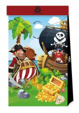 Accessoires:Piraten Partytüten:FSC zertifiziert:4 Stück 