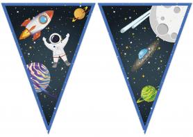 Accessoires:Astronauts / Weltall Pennant garland :FSC certified:2 m, multicolored 