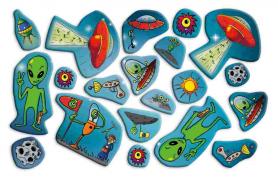 Accessoires:Aliens Confettis, print bothside:60 Item, multicolored 