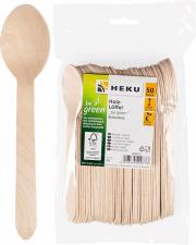 Accessoires:Be green disposable Spoons, wood:50 Item, 15.7 cm, natur 