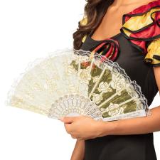 Fan Granada:25 cm, white/gold 