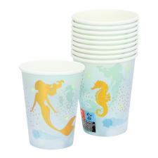 Accessoires:Meerjungfrau Partybecher:FSC zertifiziert:10 Stück, 2dl, mehrfarbig 