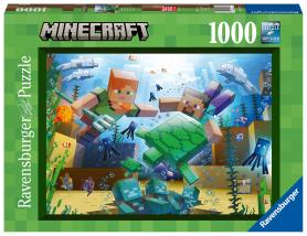 Minecraft Jigsaw Puzzle Mosaic 1000: Ravensburger Puzzle:70 x 50 cm 