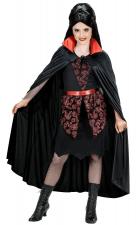Accessoires:Cape de Vampire/Dracula avec col en velours rouge:110 cm, rouge 