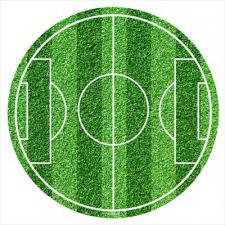 Accessoires:Essbarer Fussball Tortenaufleger: Tortendekoration:20 cm, grün 