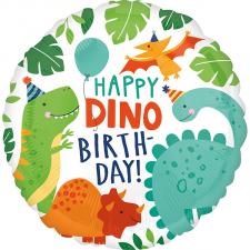 Accessoires:Foil balloon Happy Birthday Dino:43 cm 