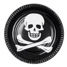 Accessoires:Pirates Paper Plates: Skull:10 Item, 23 cm 