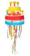 Piñata gâteau d’anniversaire à tirer: jeu festif pour anniversaire:31 x 29 x 29 cm, color 