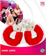 Handcuffs with red fur:red