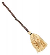 Accessoires:Gekrümmter Hexenbesen, zerlegbar:125 cm, braun 