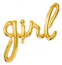 Accessoires:Ballon feuille Girl:77 x 70 cm, or 