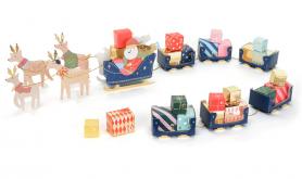 Advent calendar Santa's Sled, mix:colorful 