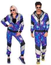 80s Disco tracksuit unisex "Space": jacket and trousers:multicolored 