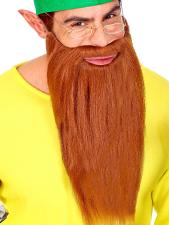Long beard with mustache: for dwarfs, bikers or pirates:red 