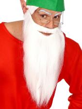 Long beard with mustache: for dwarfs or wizards:white 