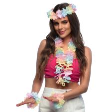 Hawaii-Set Pastell: Stirnband, Hawaiikette und Armbänder:bunt