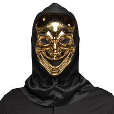 Crazy Killer Maske mit Kapuze:gold 