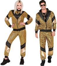 80s tracksuit unisex: top and pants:or/gold 