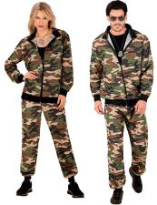 Tracksuit Army camouflage style unisex: top, pants:camourflage 