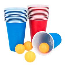 Beer Pong Game Set – 22 Cups & 4 Balls for Party Fun:multicolored 