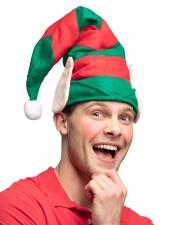 Weihnachtsmütze Elf:rot/grün