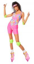 Skating Barbie Kostüm: Leotard, Visor, Elbows Pads, Knee Pads:multicolored 