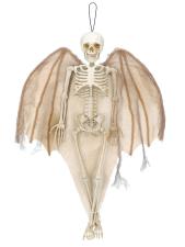 Skelett mit mit Fledermausflügel:40 cm, beige 