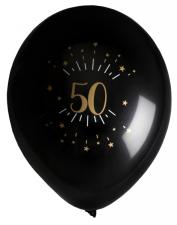 Accessoires:50th Birthday Balloons:8 Item, 23 cm, black/gold 