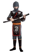 Ninja Fugu costume  pour enfants:noir 