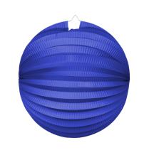 Accessoires:Lampion rund ohne Kerzenhalter, Papier:D 25 cm, blau 