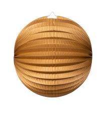 Lampion Metallic rund ohne Kerzenhalter, Papier:D 25 cm, gold 