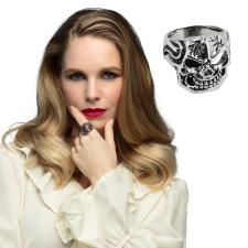 Skelette face finger ring:? 20 mm), silver